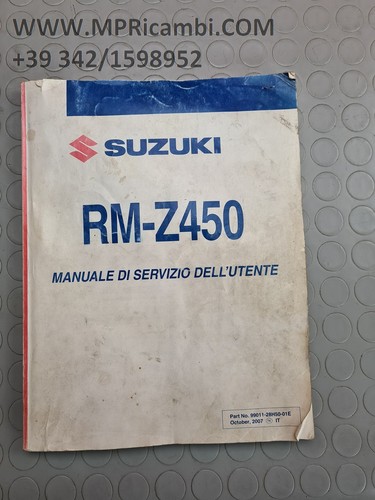 Manuale uso suzuki rmz 450 - rmz,
